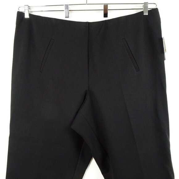 John Mark Ponte Pants Women's Plus Size 3X Black Floral Leg Detail Pull On - Picture 2 of 9